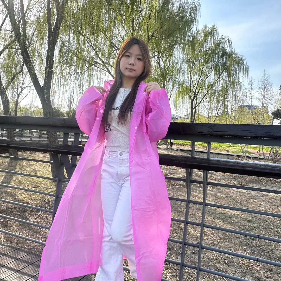 时尚EVA便装雨衣雨披长款防水徒步轻薄户外旅游一体式便携式雨衣