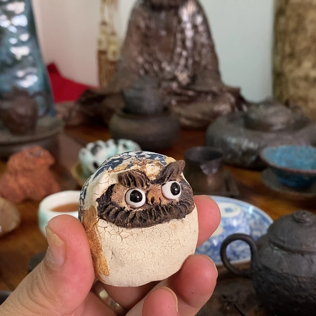 手工制作柴烧茶具