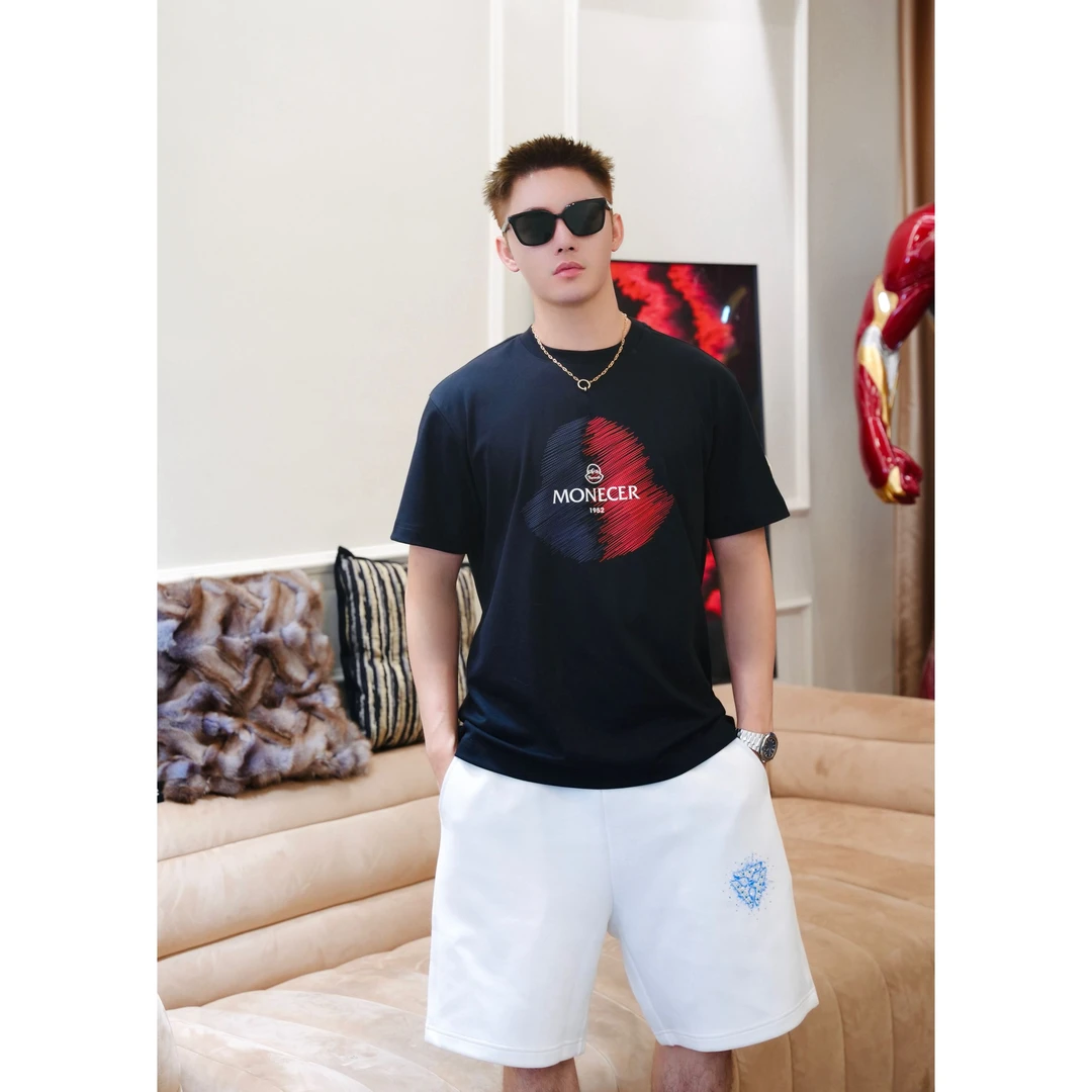 SAM【玛雅帽子】轻奢夏季冰感液氨棉斜纹撞色帽子圆领短袖T恤