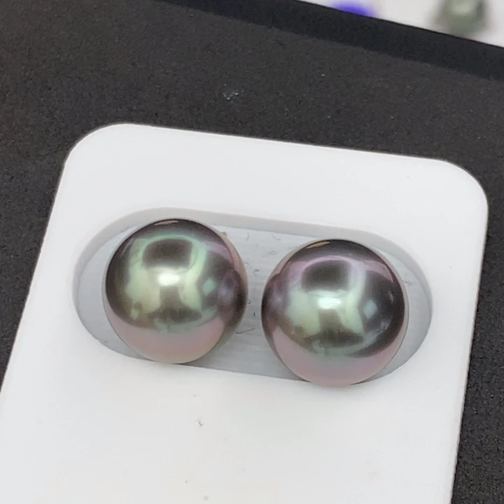 海水珍珠裸珠大溪地11-12正圆无瑕