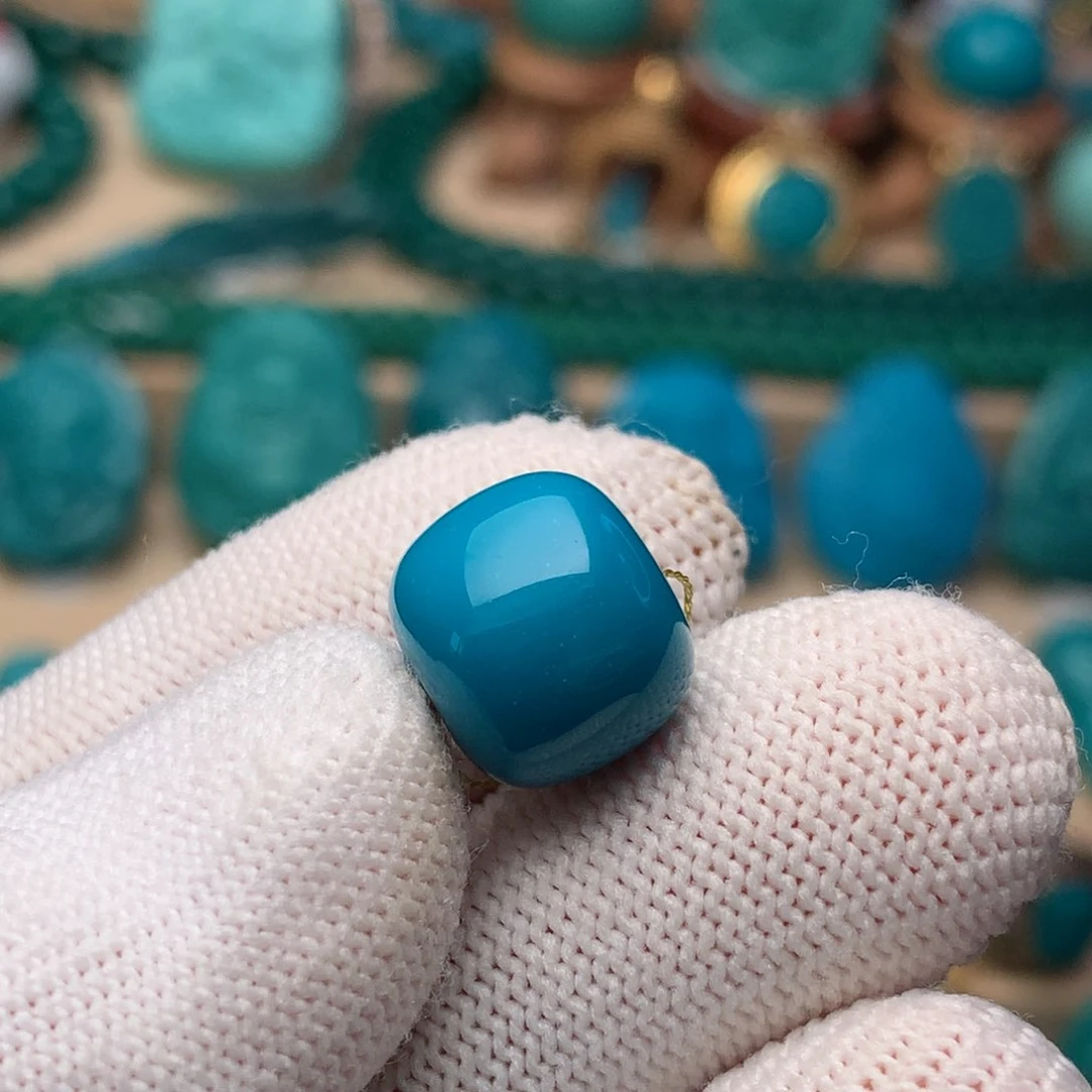 未镶嵌绿松石珠宝奇石12.5m m