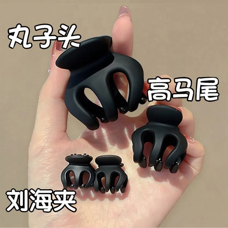 黑色高马尾抓夹南瓜抓鲨鱼夹小号后脑勺夹子头饰发夹女2025新款