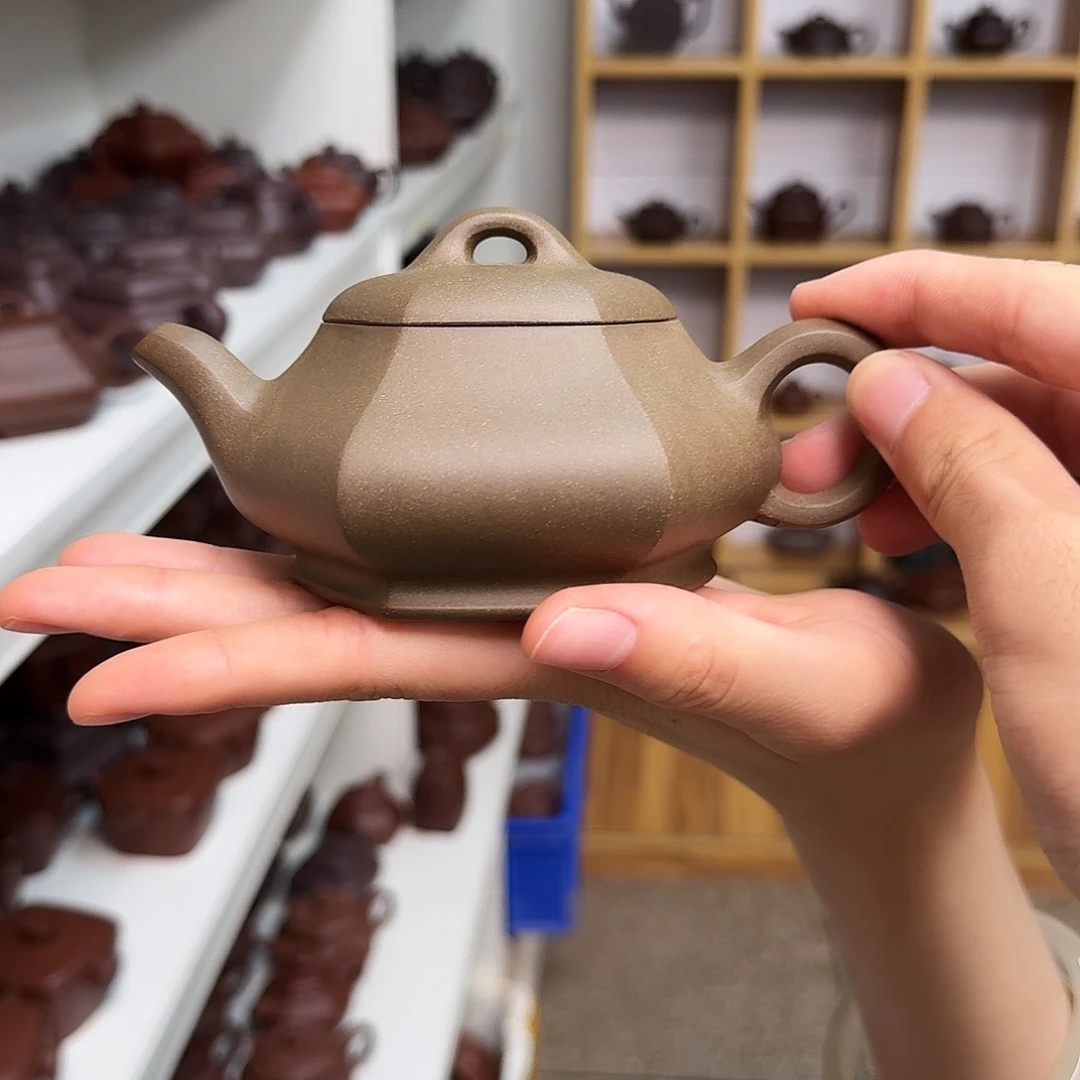 紫砂茶壶紫砂壶六方合欢200cc