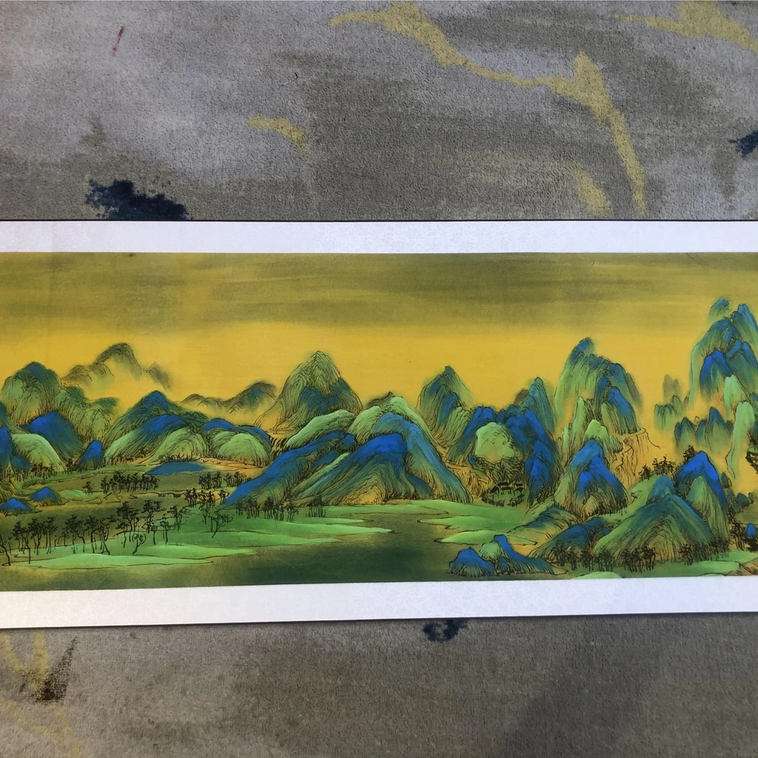 石联海作品 千里江山图 七米长卷