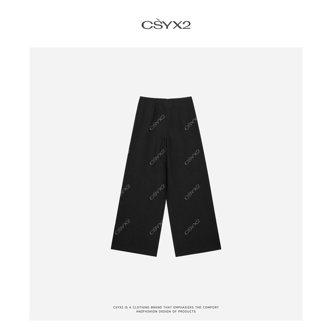 CsyX2-2025夏季新款小众百搭休闲直筒裤WZ5CK010