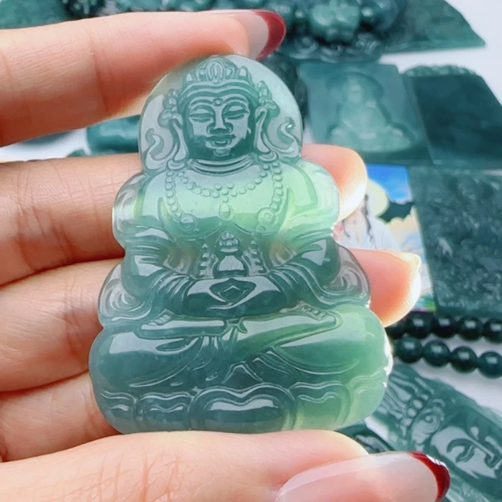 翡翠未镶嵌颈饰多样性发货天然A货翡翠