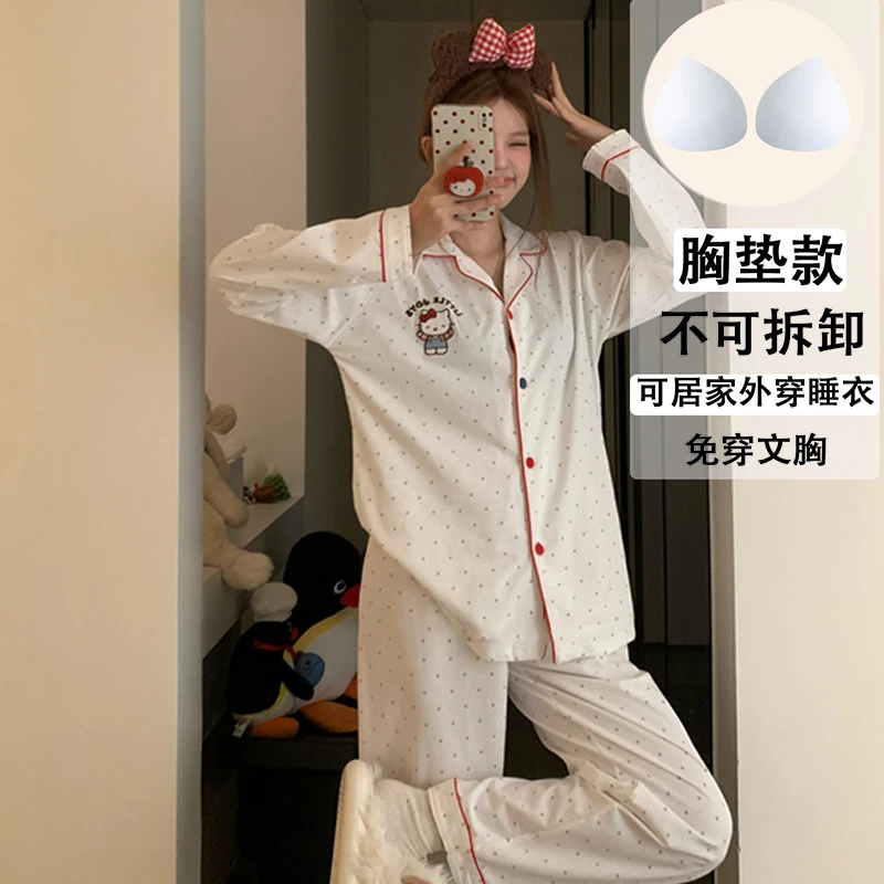 【秋冬多款可选】冬季卡通刺绣两件套大码宽松家居服加厚保暖可外穿