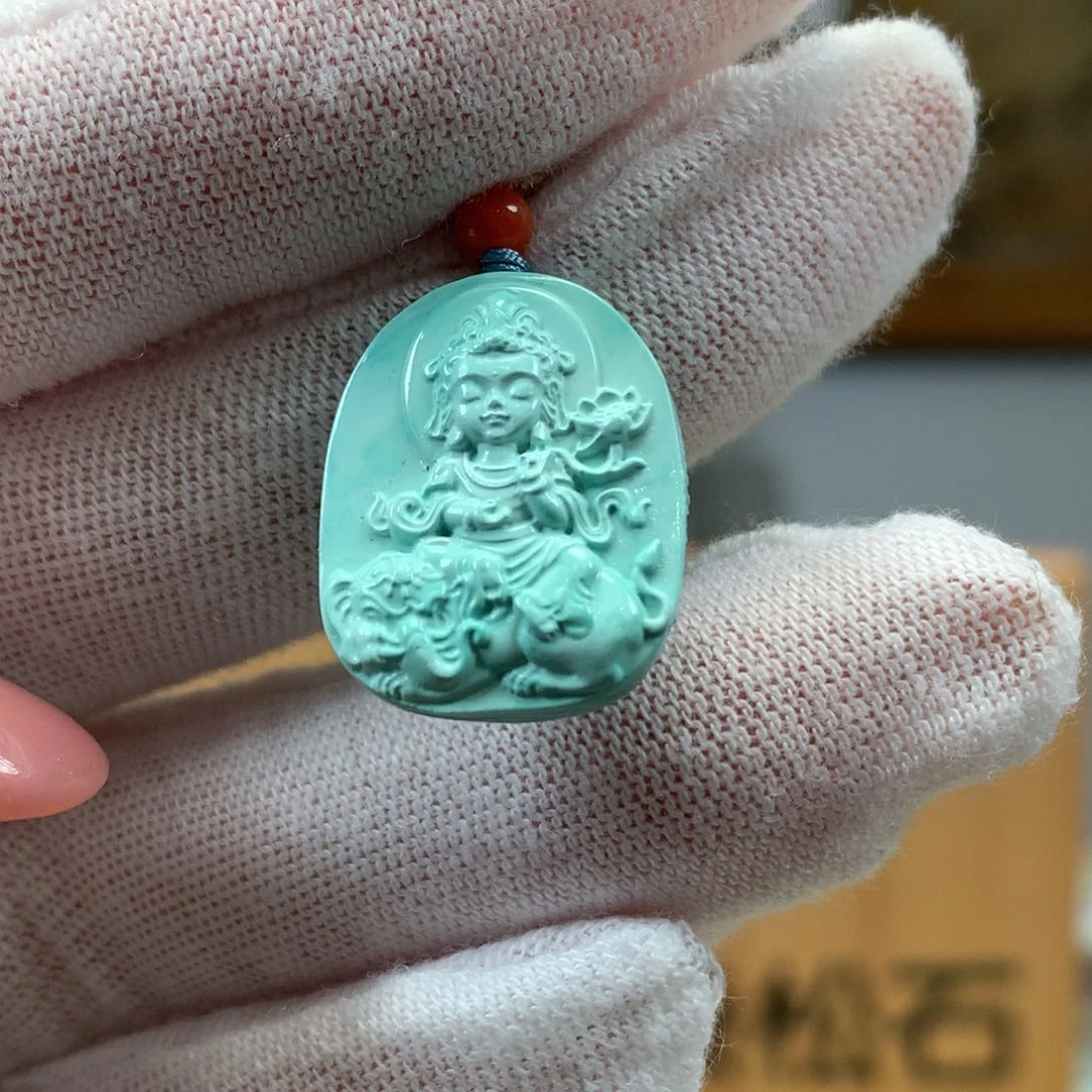 绿松石未镶嵌挂件