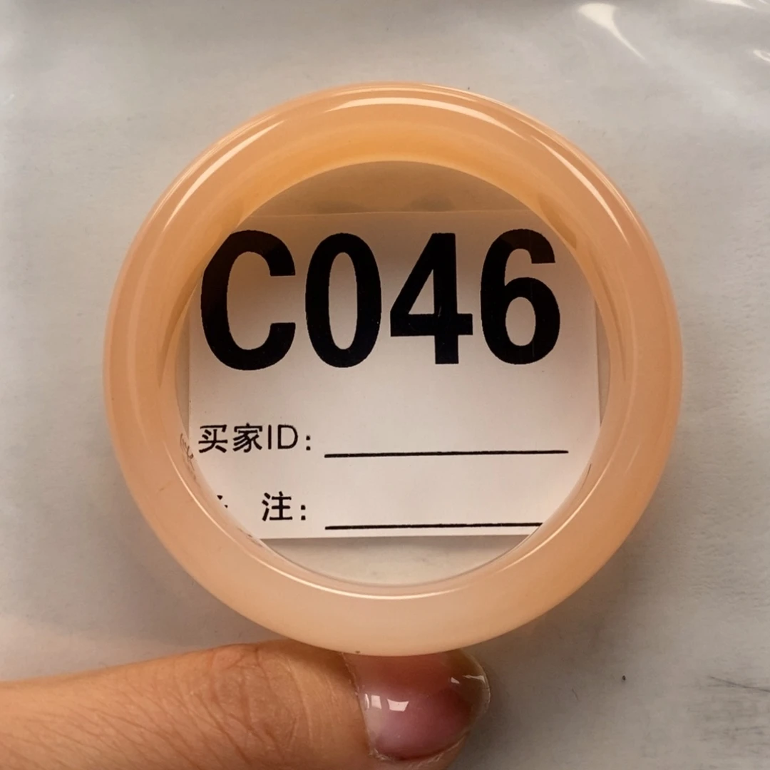 时***语石英质玉（黄龙玉）未镶嵌手镯51圈口手镯C046