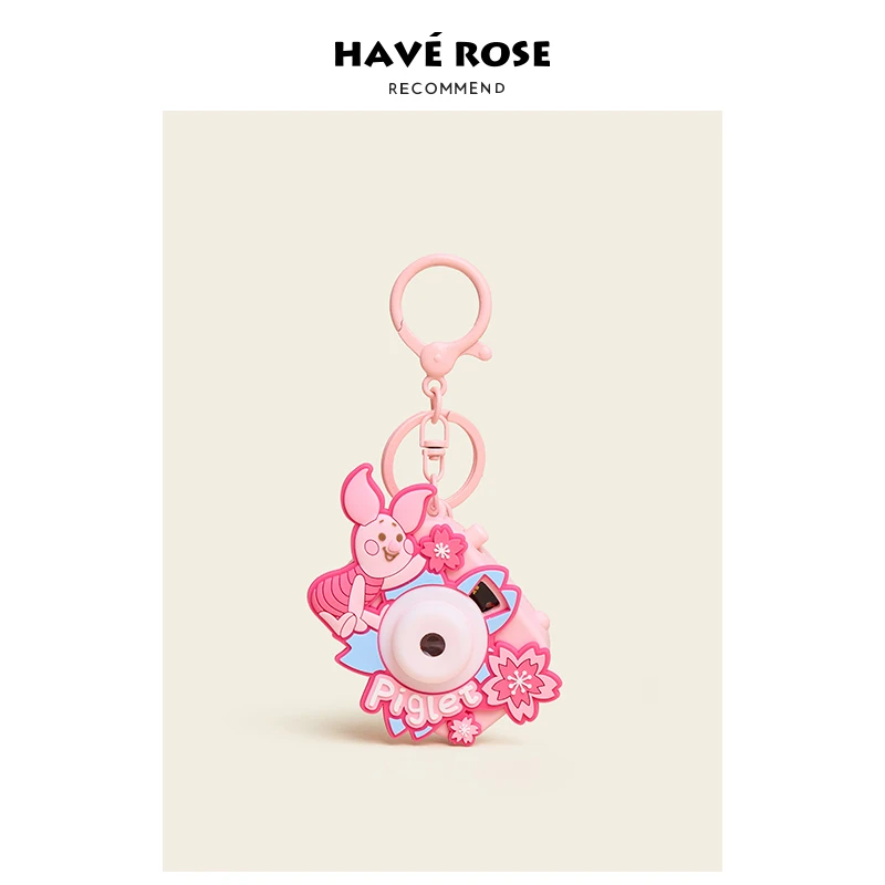 HAVEROSE正版联名迪士尼钥匙扣挂件最新款创意相机少女心小件饰品