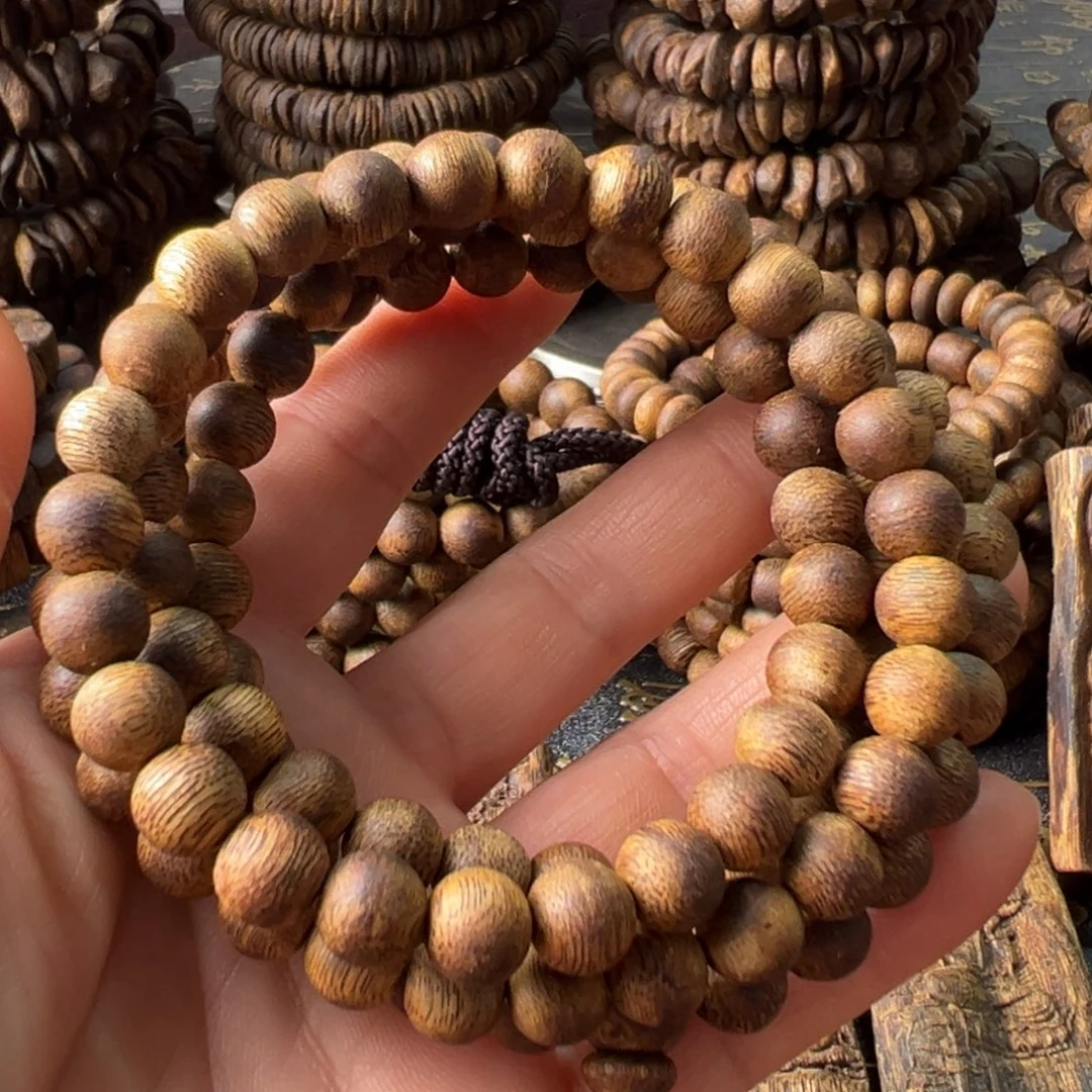 沉香手串0.8奇楠圆珠多圈