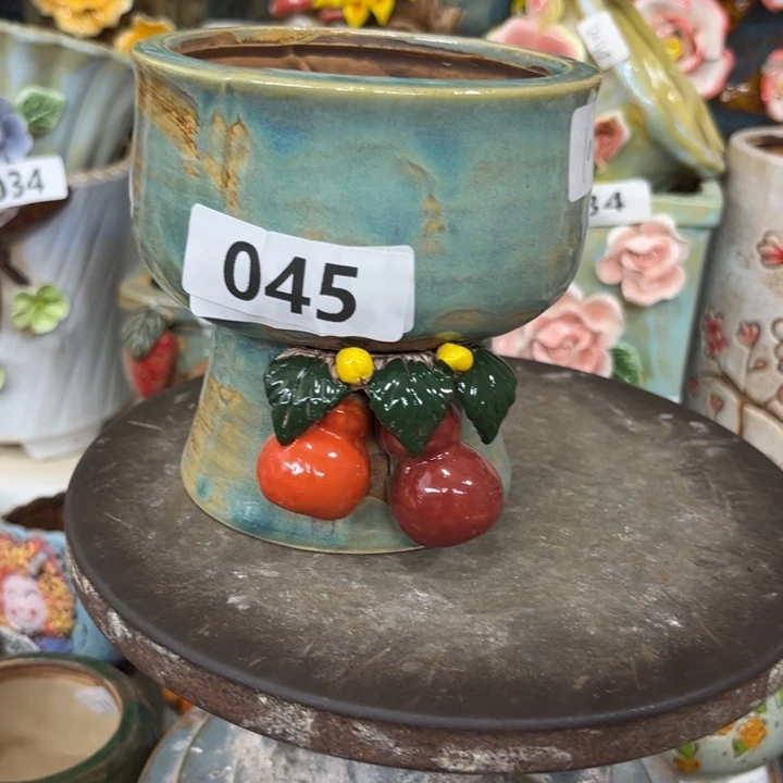 紫砂花盆粗陶材质多肉花盆