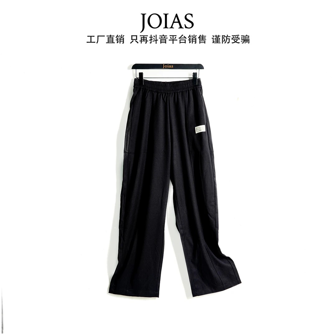 Joias休闲裤时尚百搭黑色宽松直筒230025-E055