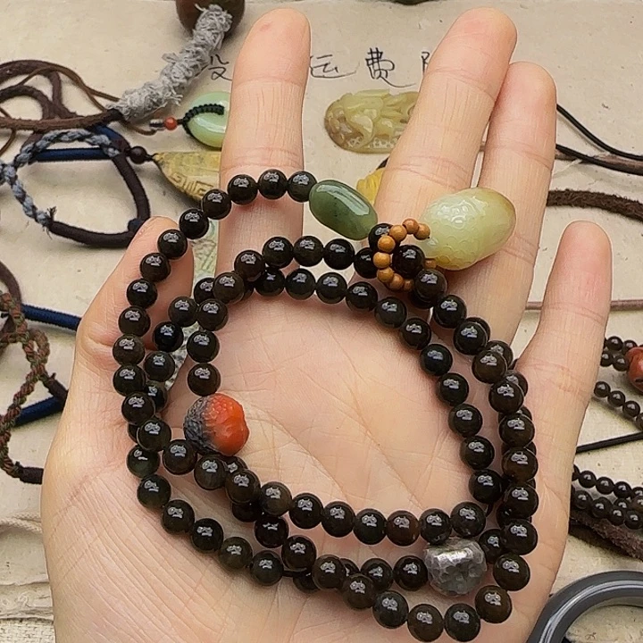 红***果和田玉未镶嵌手链