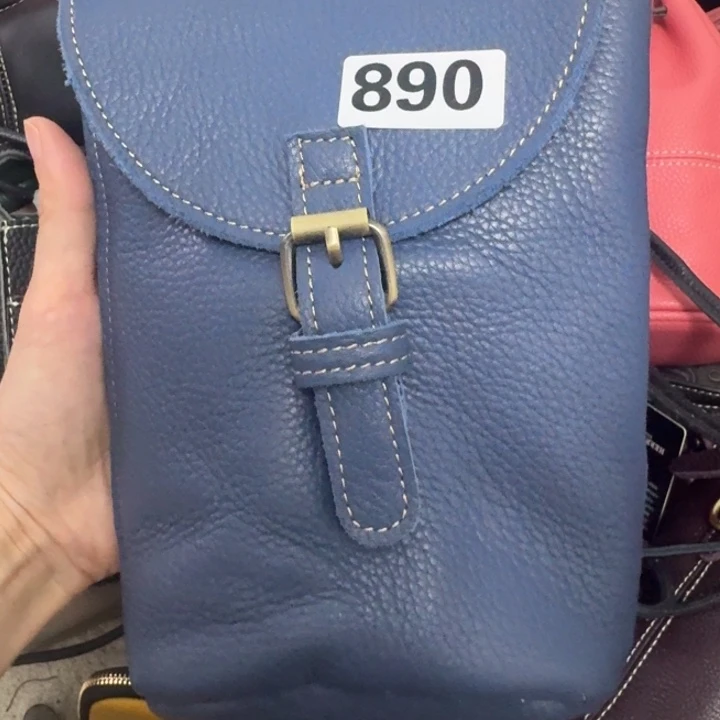 塑料头层牛皮头层牛皮手机斜挎包