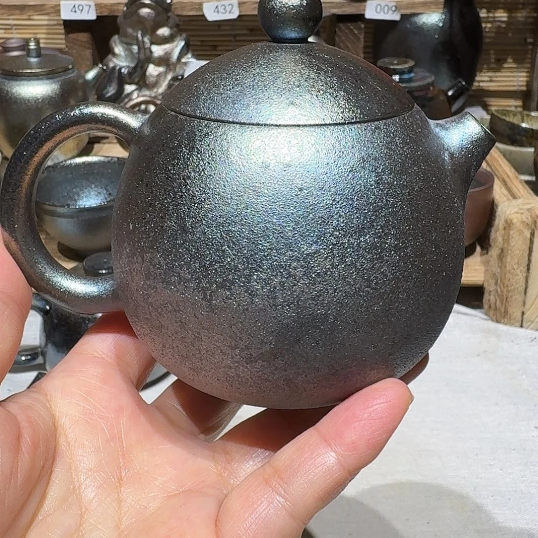 壶建水紫陶紫泥柴烧壶