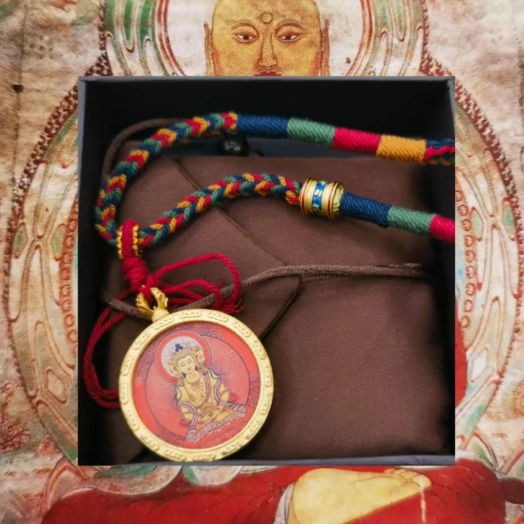 合金吊坠 唐卡八大守护黄财吊坠 大日如来