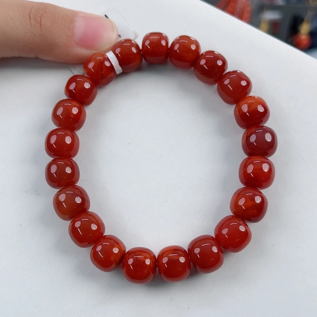 未镶嵌瓦西收藏级牛血红老型单圈10mm南红玛瑙