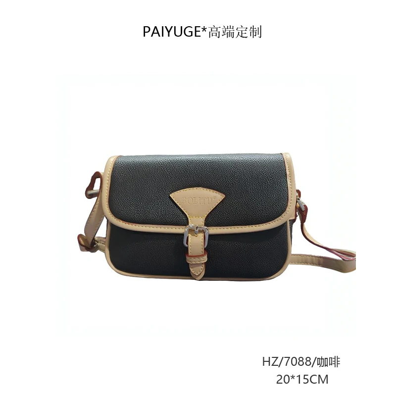 HZ/7088/咖啡 paiyuge高端订制女士手提单肩斜挎包 7088孤品