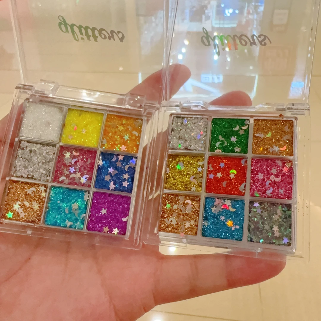 六一儿童舞台妆眼影脸部亮晶晶眼妆表演出彩妆脸贴小孩眼影发饰