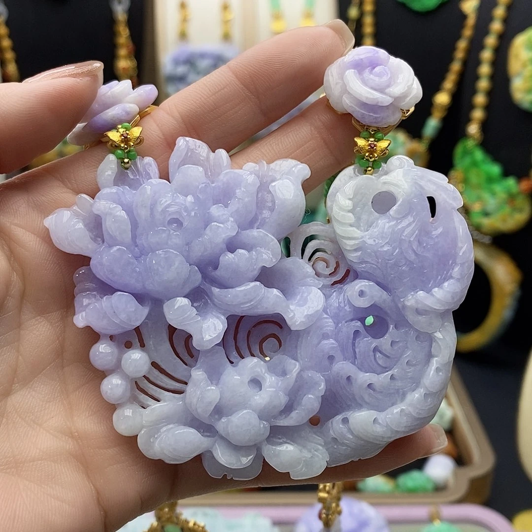 翡翠颈饰未镶嵌晨*天然