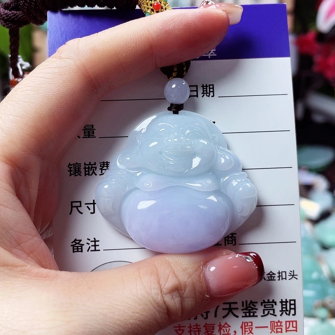 翡翠未镶嵌颈饰佛公03