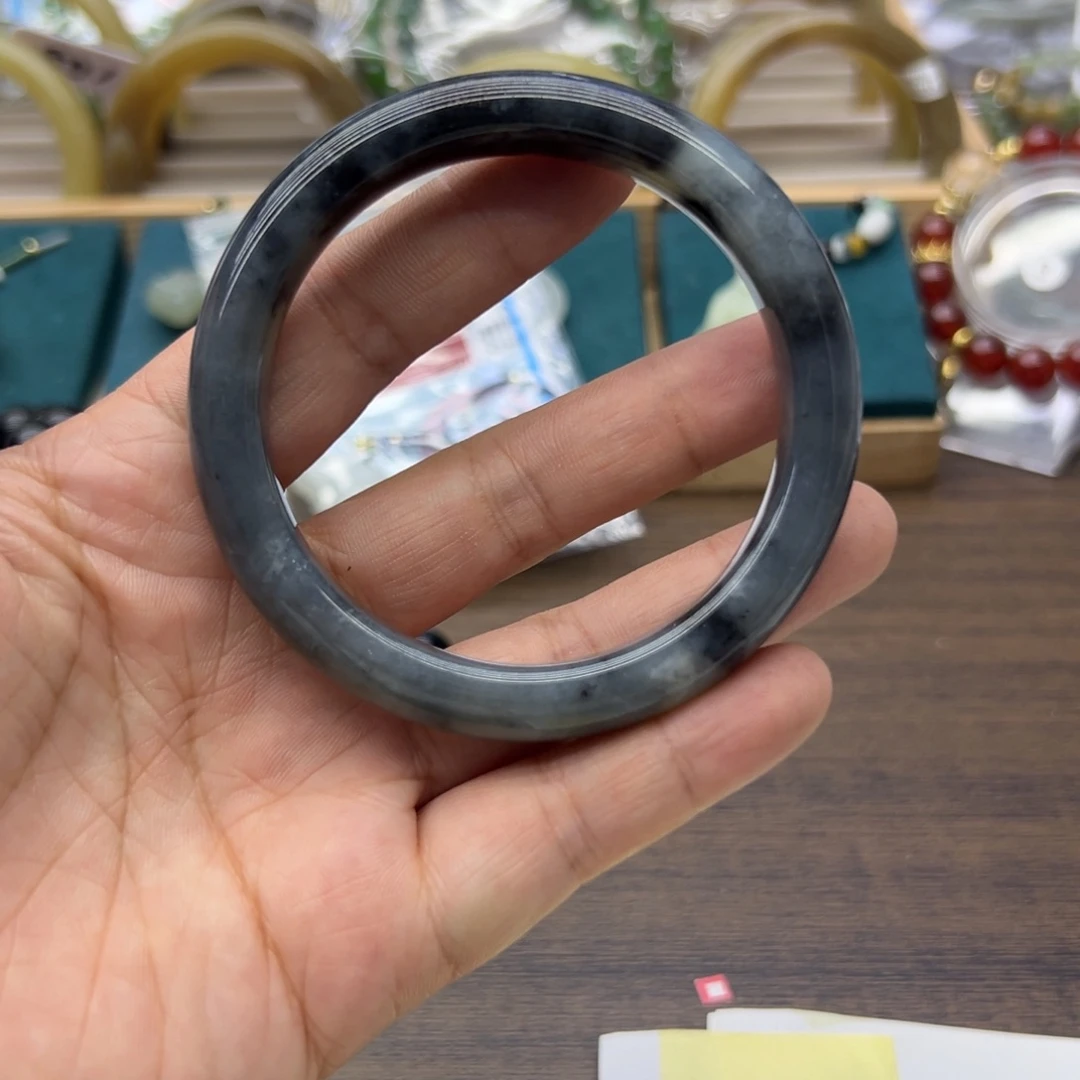 和田玉未镶嵌手镯60.6圈围225