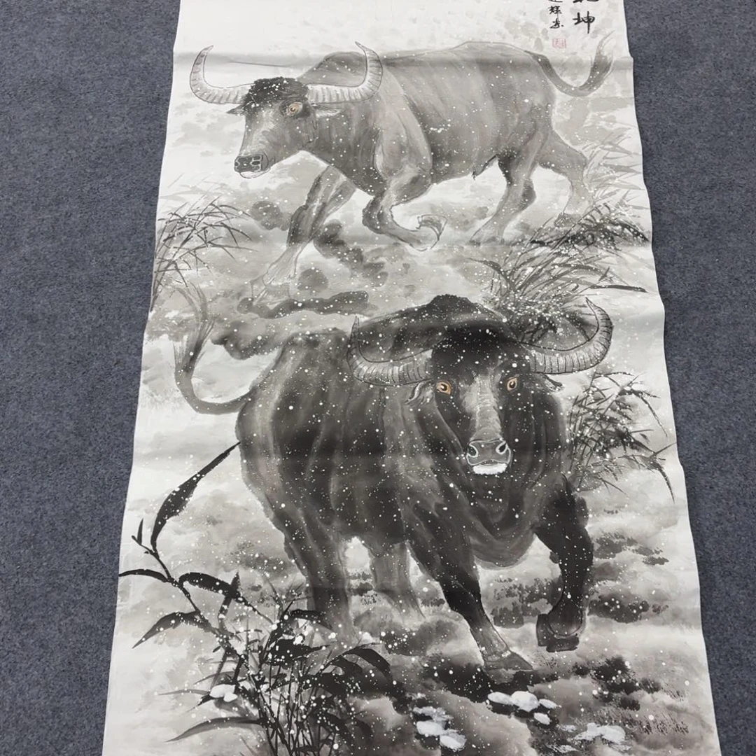 国画140×70扭转乾坤手绘画画画