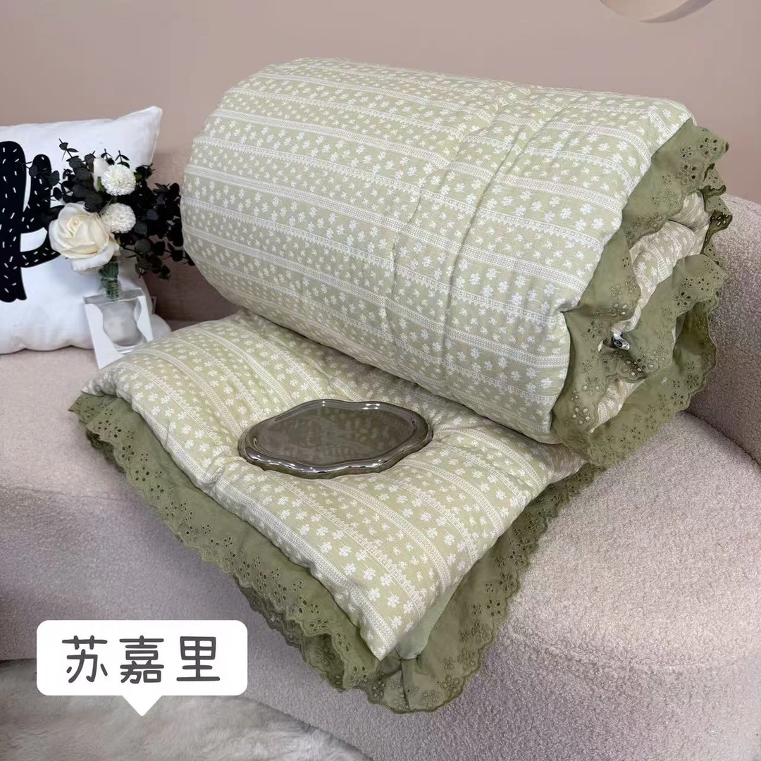 【单人苏嘉里】150*200cm加厚亲肤纯色时尚双面轻奢纯棉被子