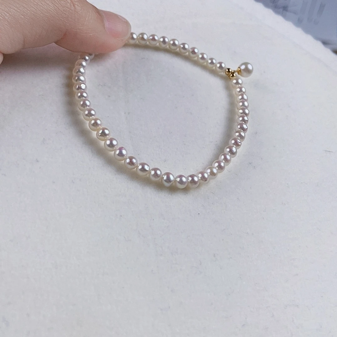 淡水珍珠手绳银S925镶嵌