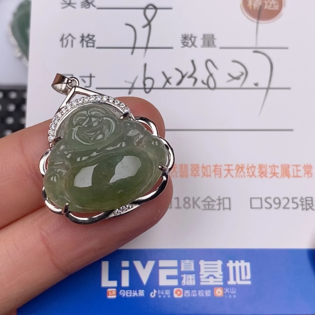 翡翠银S925镶嵌颈饰