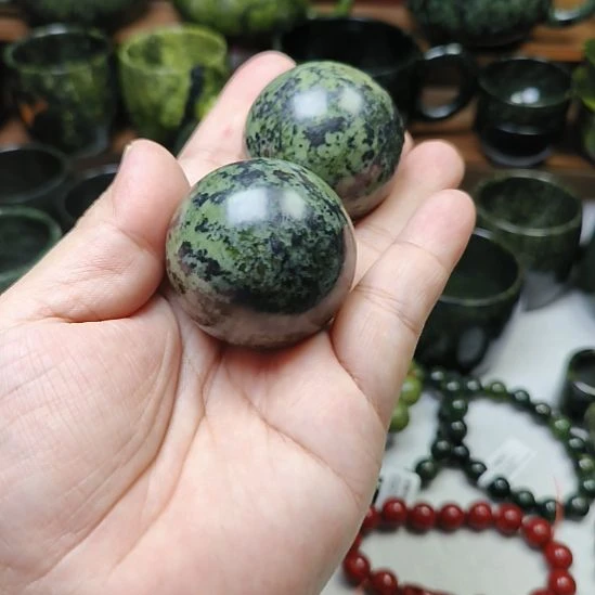 未镶嵌蛇纹石玉手球