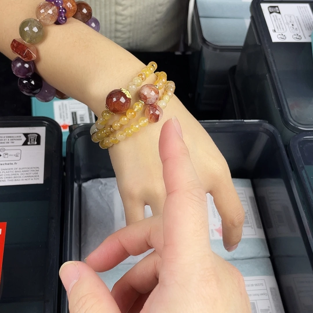 银S925镀金镶嵌手串水晶