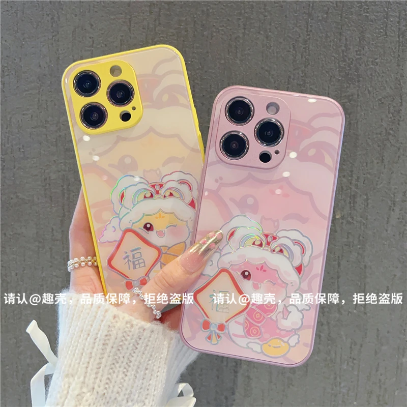 烫金玻璃壳适用苹果16/iphone/华为荣耀/OPPO/VIVO/小米手机壳潮