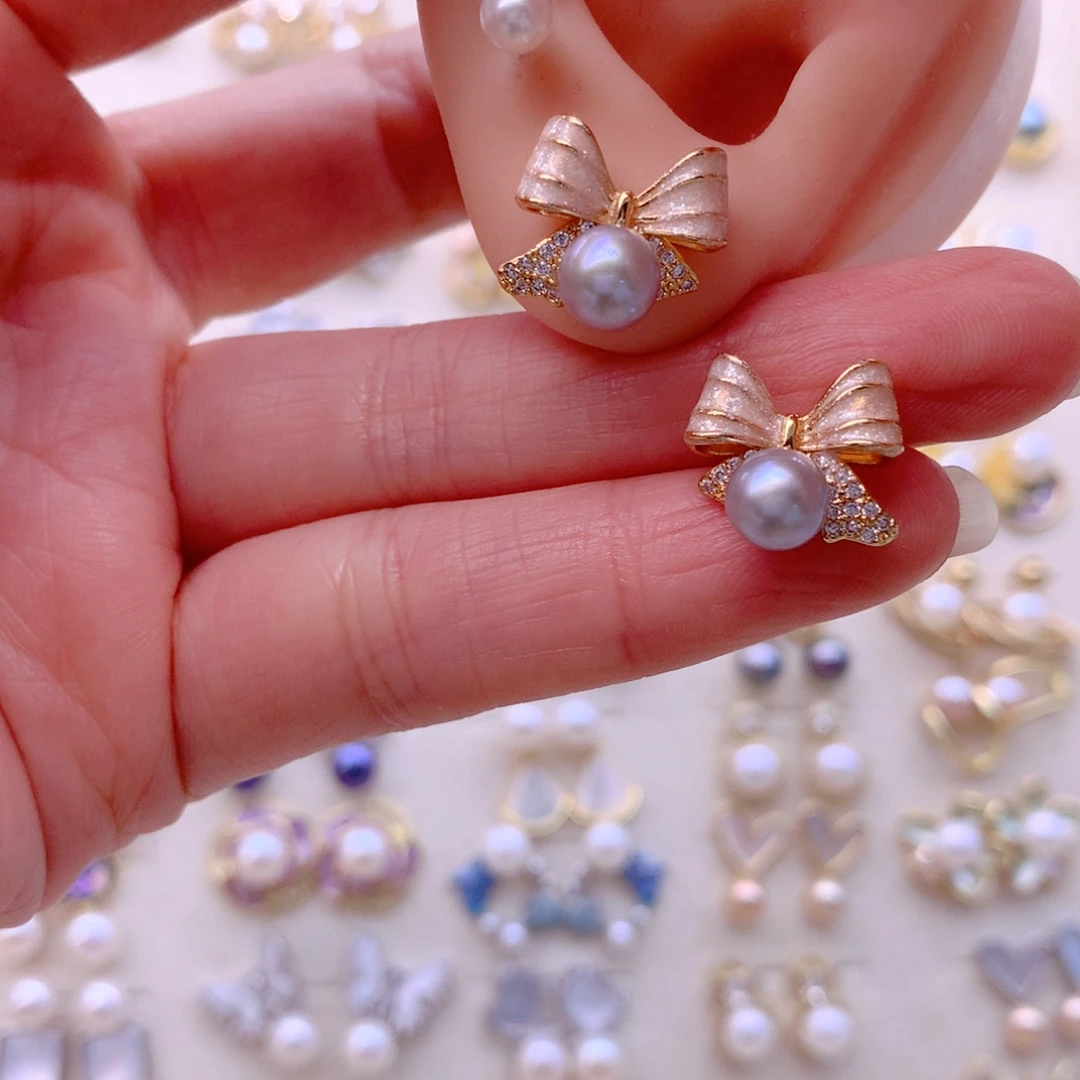 耳饰合金淡水珍珠