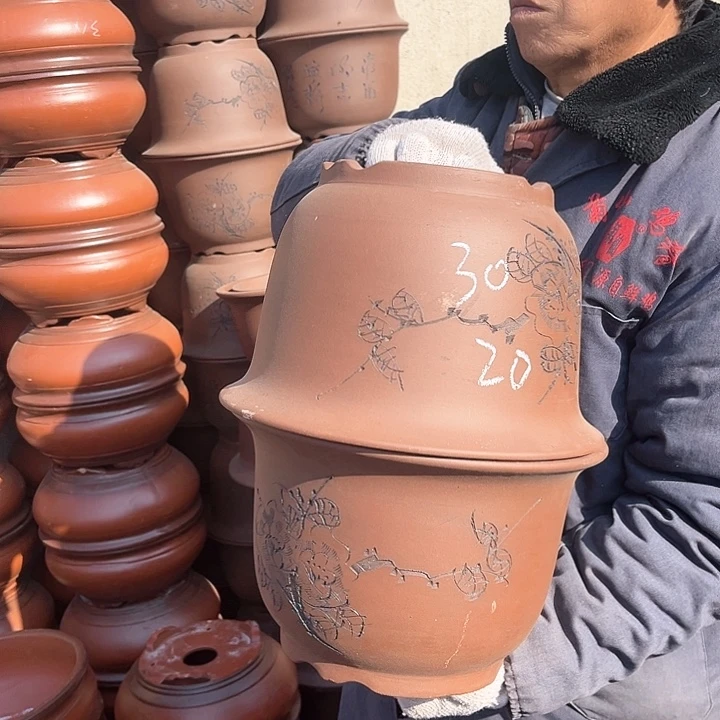 紫砂紫砂花盆也太