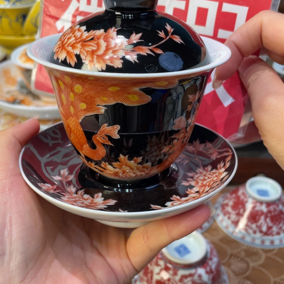 盖碗景德镇瓷器瓷器和我一样可爱
