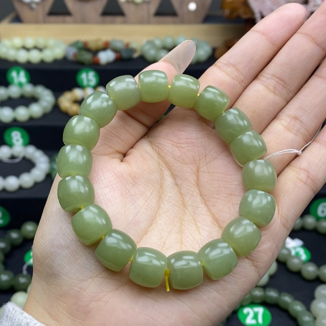 和田玉手链未镶嵌12mm