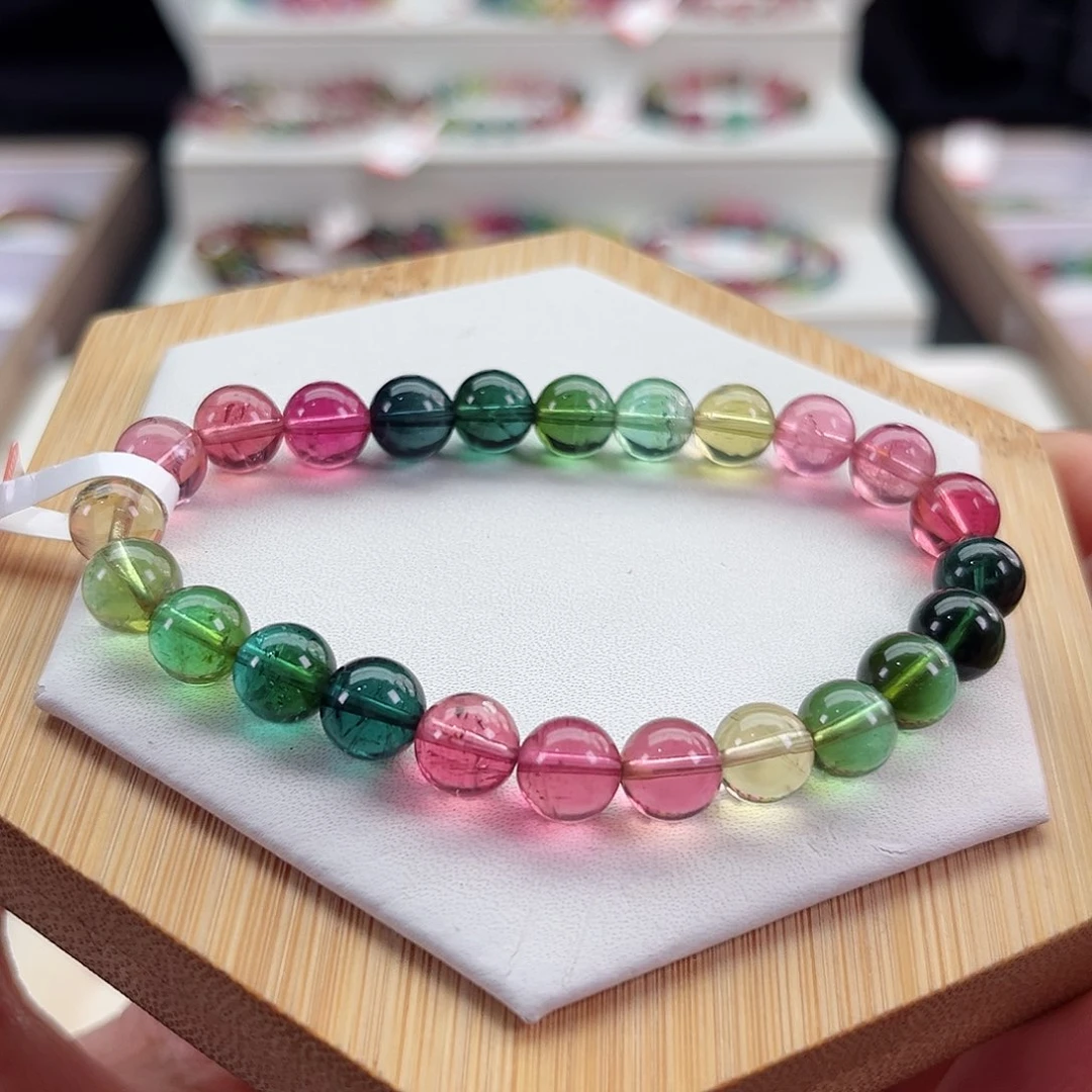 手链未镶嵌碧玺碧玺手串单圈7.8mm