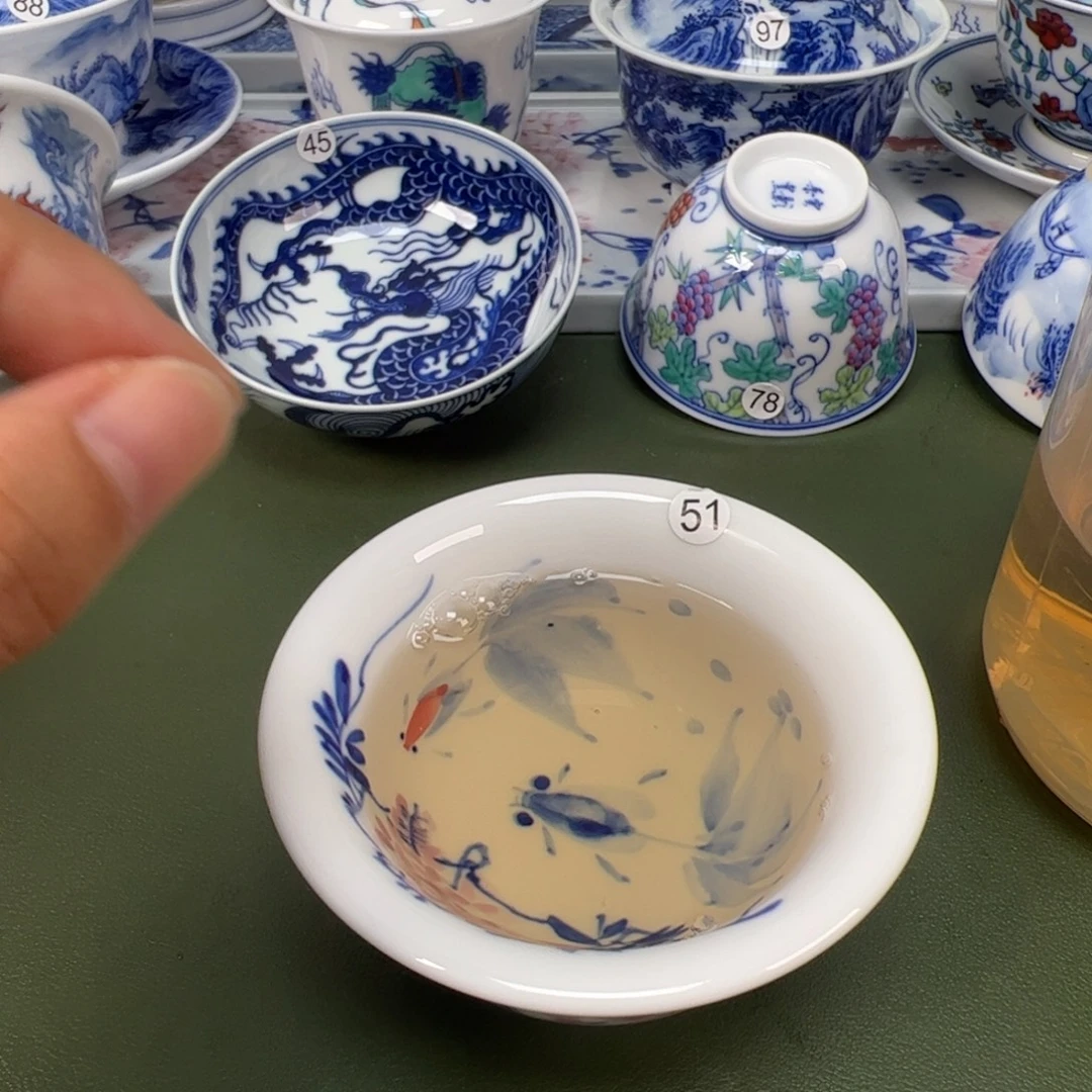 陶瓷景德镇纯手工纯手绘茶具木木51