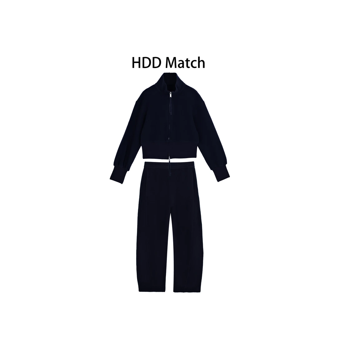 HDD- "套装印象" 棉+羊毛 秋冬运动卫衣外套+休闲裤套装 Y8957