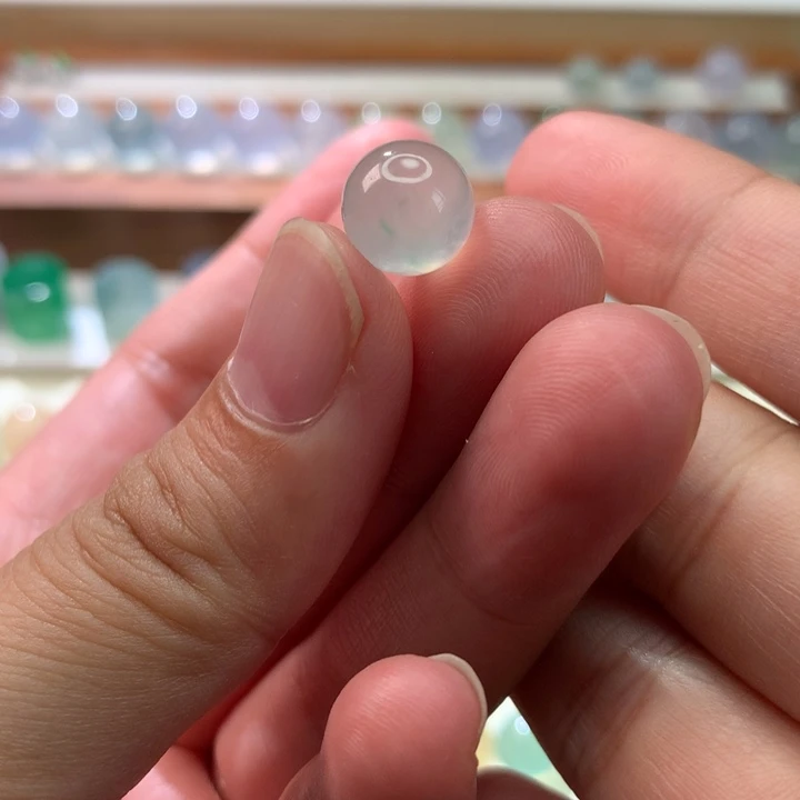 定制翡翠未镶嵌1颗卡9.45玻璃珠