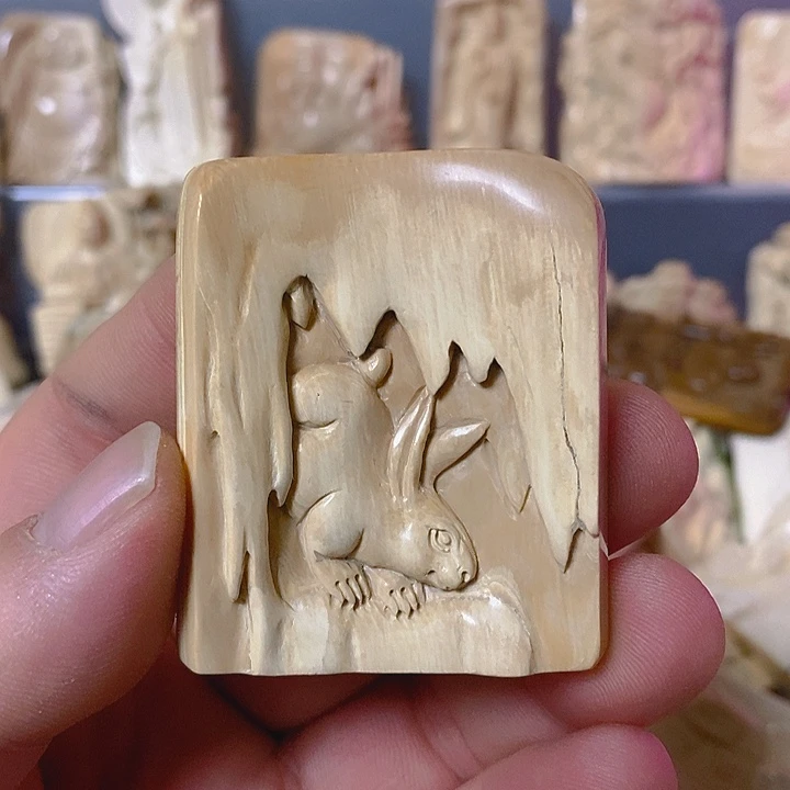 天然猛犸牙雕刻残次品