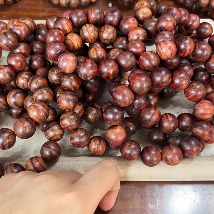 手串/手链黄花梨/降香黄檀18mm圆珠红油梨