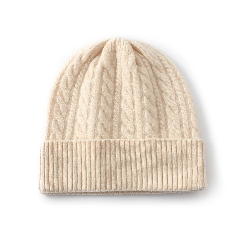 2024秋冬新款羊毛帽护耳保暖男女针织套头帽纯色保暖百搭毛线帽子