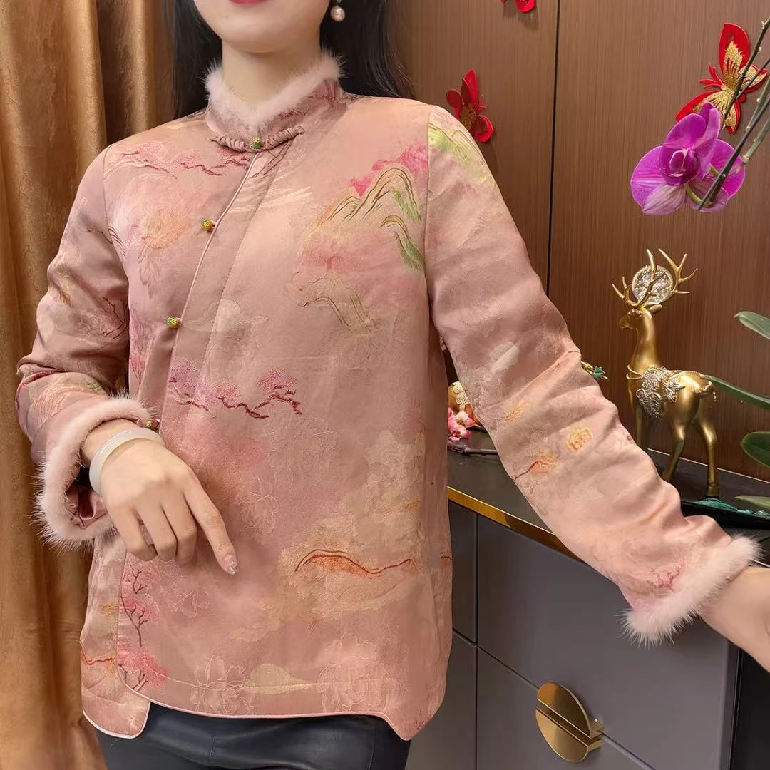 江山如画短款加棉上衣