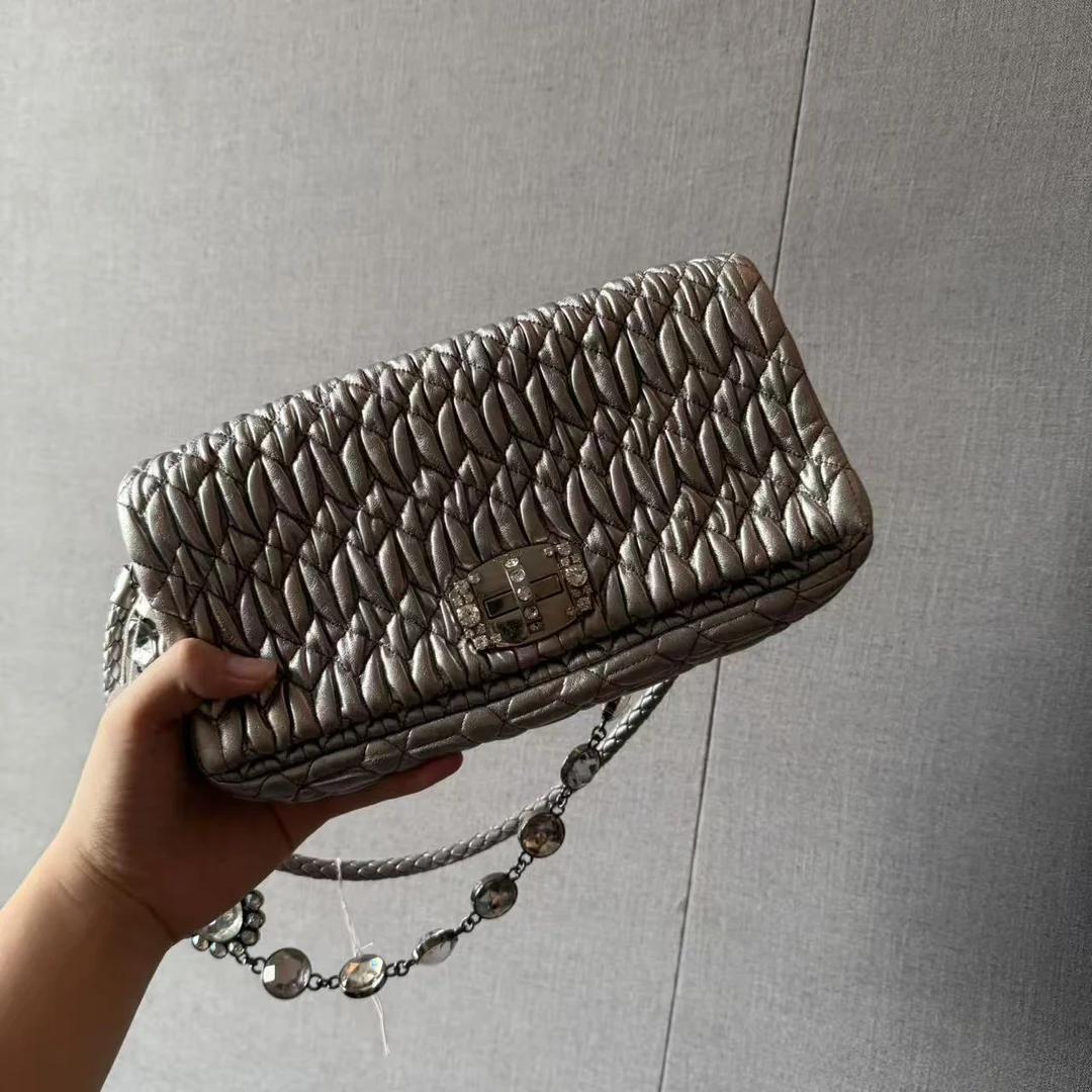 95新 MIU MIU/缪缪 缪缪褶皱01025/二手奢侈品包包