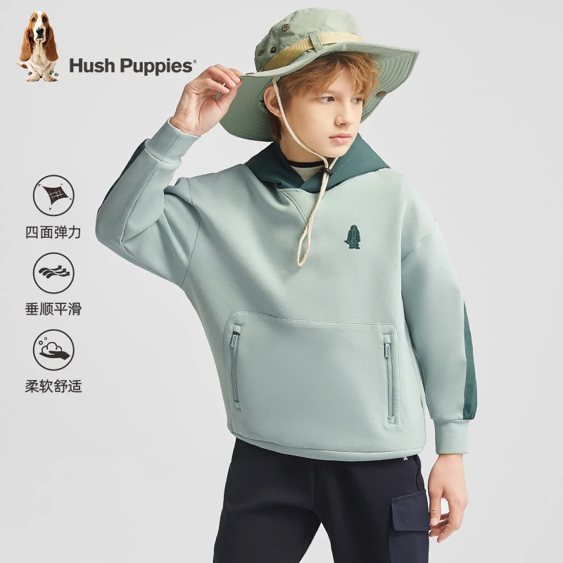 弹力舒适连帽卫衣暇步士童装男童秋装新款