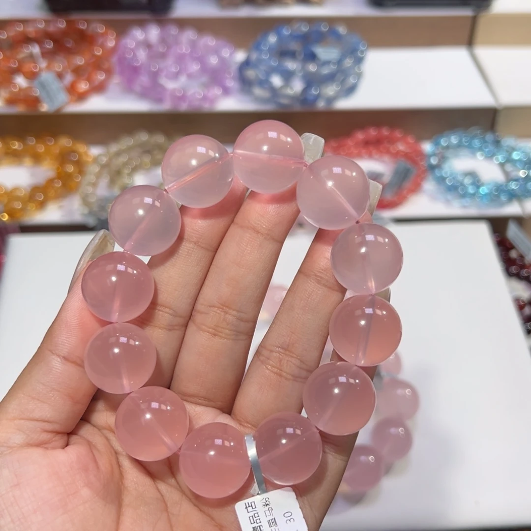 ****8未镶嵌手串水晶天花板星光马粉18mm