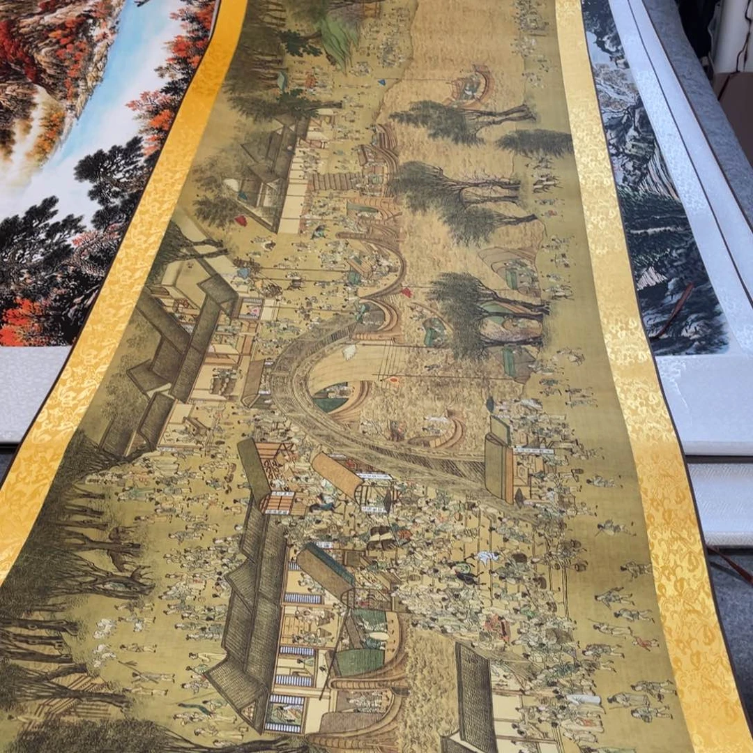 清明上河图高品丝绢本宋史美学装饰画31065